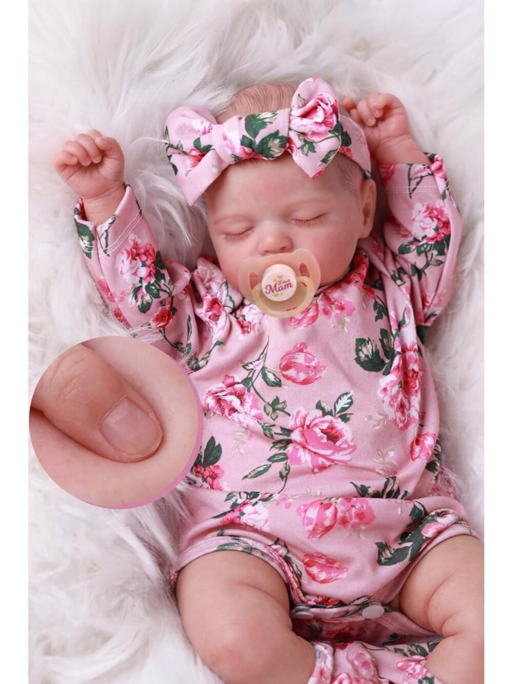 20-Inch Lifelike Reborn Baby Doll Cuddly Realistic Baby Doll Girl Painted Dolls